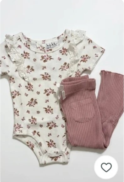 Nicole Miller Floral bodysuit & legging set