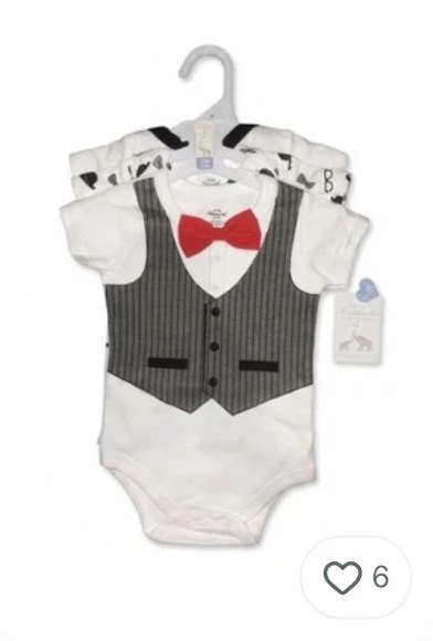 Little Treasure Bow tie bodysuit set