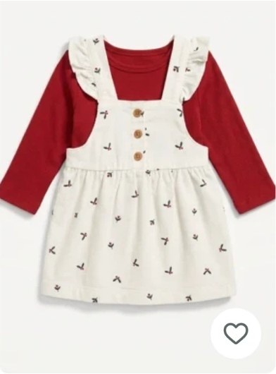 Carter's Cherry pinafore dress set