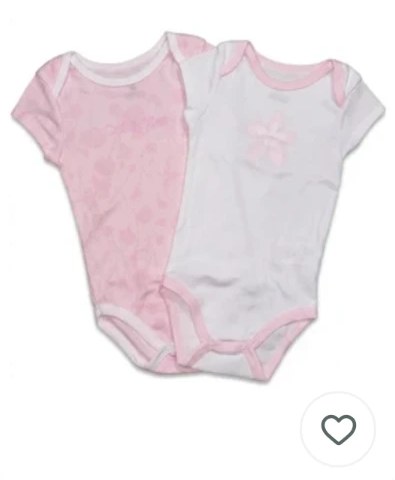 Ross Pink & white onesie pair