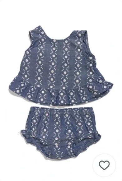 Carter's Chambray top & bloomer set
